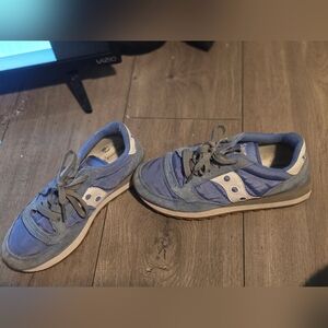 Saucony Light Blue and White Sneakers